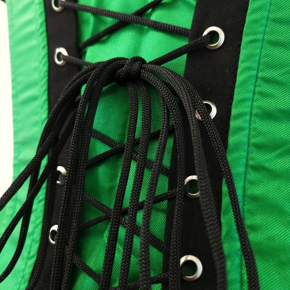 Vintage Y2K Dark Academia Romance Lingerie Ruffle Lace Up Corset - Picture 8 of 9